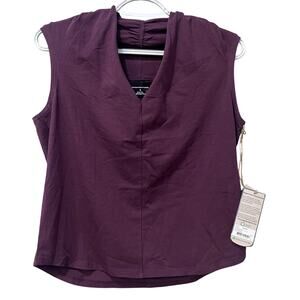 Maggie's Organics NWT Sleeveless Organic Cotton Blouse Purple Small